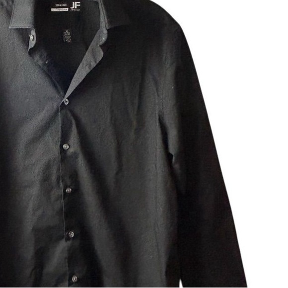 J.Ferrar Men's Stretch Black Dress Shirt Size M Long Sleeve Formal - Picture 3 of 10